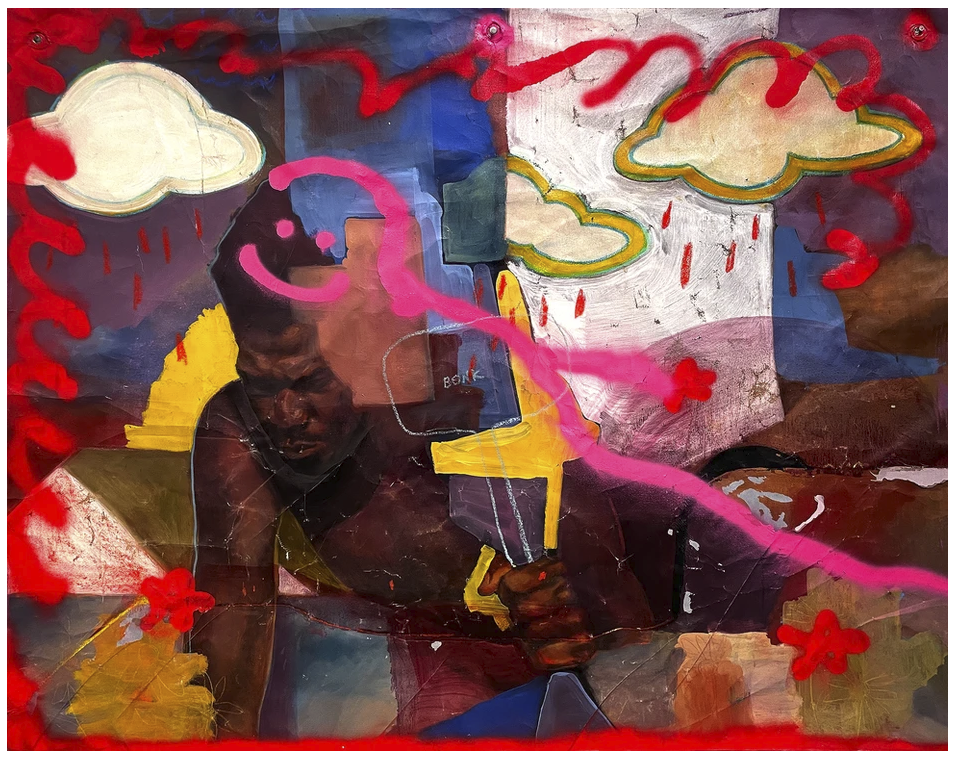 Artwork by art student Kevin Hopkins, included as part of his Black History in the Making bio