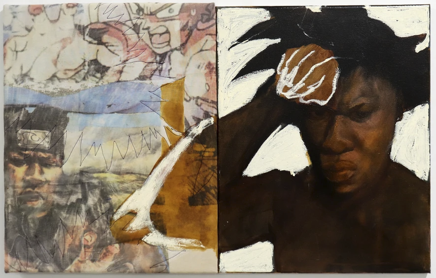 Artwork by art student Kevin Hopkin included as part of his Black History in the Making submission